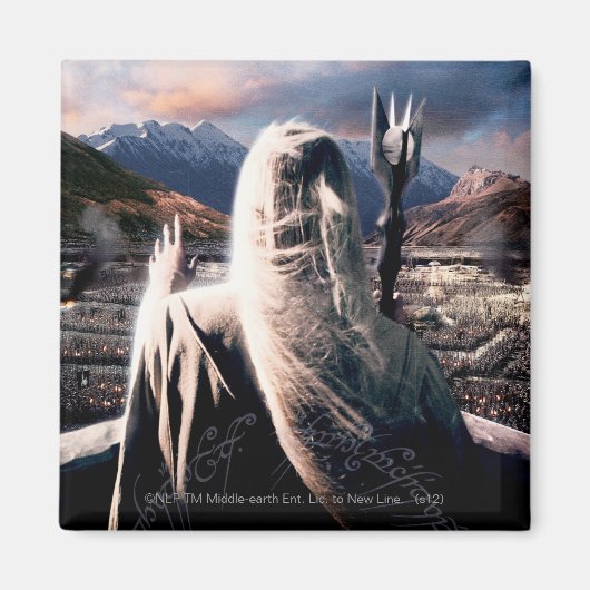 DER HERR DER RINGS: Das Filmplakat von Saruman Magnet (Vorne)