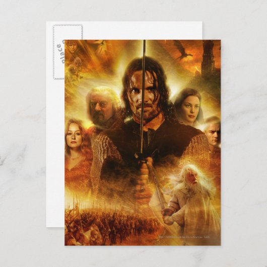 DER HERR DER RINGS: ROTK Aragorn Movie Poster Postkarte (Vorne/Hinten)