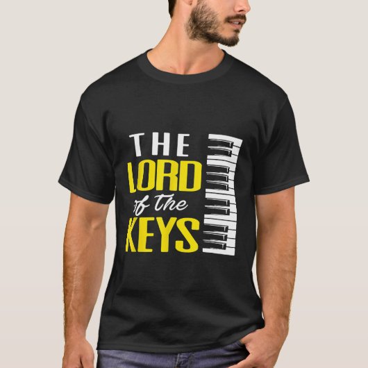 Der Herr der Schlüssel Funny Piano T-Shirt (Vorderseite)