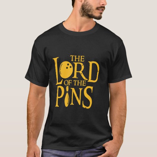 Der Herr des Buttons Bowling Player Funny Bowler T-Shirt (Vorderseite)