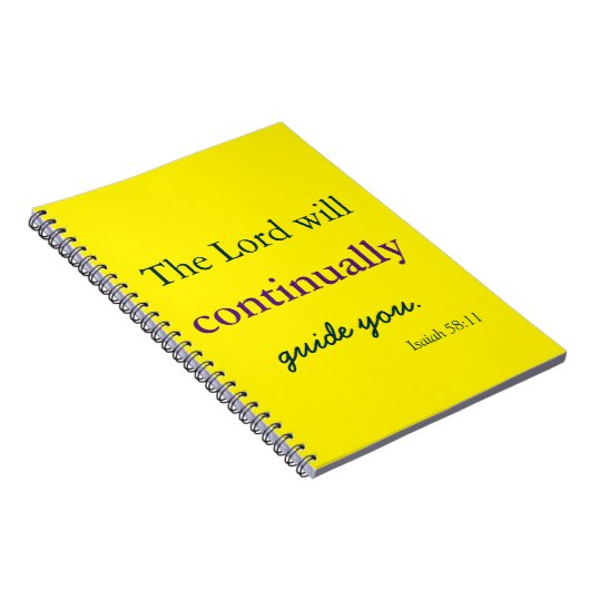 Der Herr führt dich gelb Notizblock (Rechte Seite)