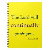 Der Herr führt dich gelb Notizblock (Vorderseite)