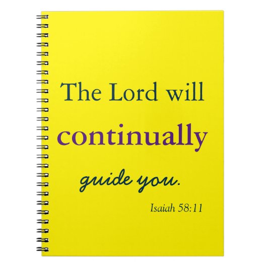 Der Herr führt dich gelb Notizblock (Vorderseite)