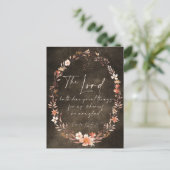 Der Herr hat Großes getan KJV Floral Grunge Postkarte (Stehend Vorderseite)