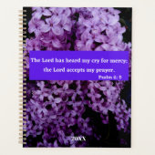 Der Herr hört mich Lilac Bibel Verse Planer (Vorderseite)