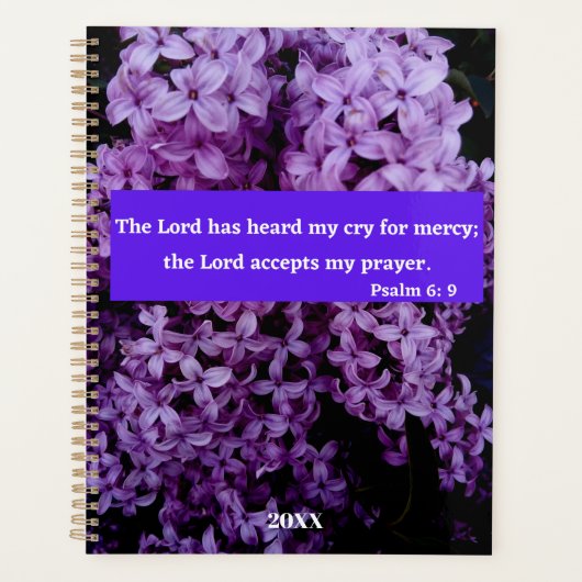 Der Herr hört mich Lilac Bibel Verse Planer (Vorderseite)