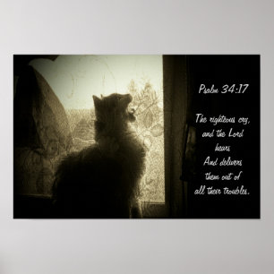 Der Herr hört Psalm 34:17 Poster