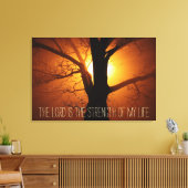 Der Herr ist die Stärke meines Lebensbibels Leinwanddruck (Insitu (Wohnzimmer))