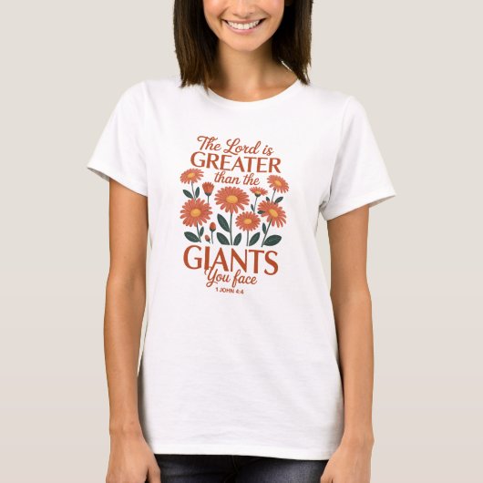 Der Herr ist größerer Glaube T-Shirt (Vorderseite)