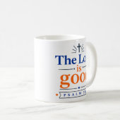 Der Herr ist gut - modernes Bibelzitat Kaffeetasse (VorderseiteRechts)