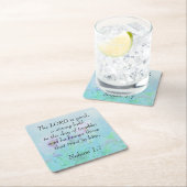 Der Herr ist gut - Nahum 1:7 Rechteckiger Pappuntersetzer (Vor Ort)