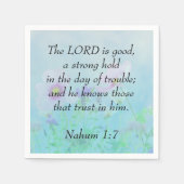 Der Herr ist gut - Nahum 1:7 Serviette (Vorderseite)