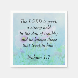 Der Herr ist gut - Nahum 1:7 Serviette