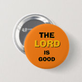 Der Herr ist gut rund Button (Vorne & Hinten)