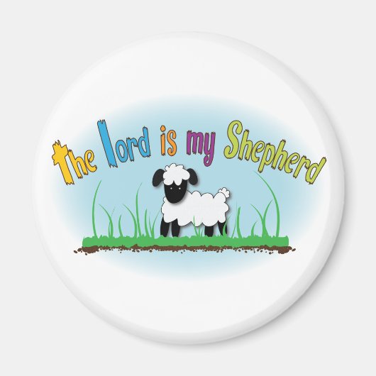 Der Herr ist mein Christlicher Schäfermagnet Magnet (Vorne)