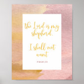 Der Herr ist mein Christliches Schäferposter Poster (Vorne)
