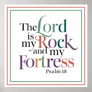 Der Herr ist mein Fels und meine Festung Psalm 18, Poster