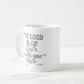 Der Herr ist mein Felsen - Ps 18:2 Kaffeetasse (Vorderseite Links)