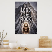 Der Herr ist mein Felsen: Psalm 18:2 Poster (Küche)