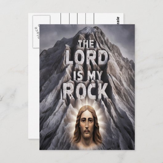Der Herr ist mein Felsen: Psalm 18:2 Postkarte (Vorne/Hinten)