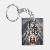 Der Herr ist mein Felsen: Psalm 18:2 Schlüsselanhänger (Vorderseite links)