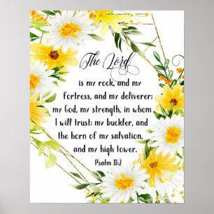 Der Herr ist mein Felsen und meine Festung Psalm 1 Poster