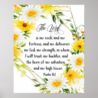 Der Herr ist mein Felsen und meine Festung Psalm 1 Poster