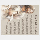 Der Herr ist mein Hirte - 23. Psalm Fleecedecke (Vorderseite (Horizontal))