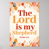 Der Herr ist mein Hirte Boho Christlich Wall Art Poster (Vorne)