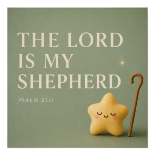 DER HERR IST MEIN HIRTE   Christlich Poster