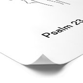 Der Herr ist mein Hirte, die 23. Psalm-Bibelschrif Poster (Ecke)