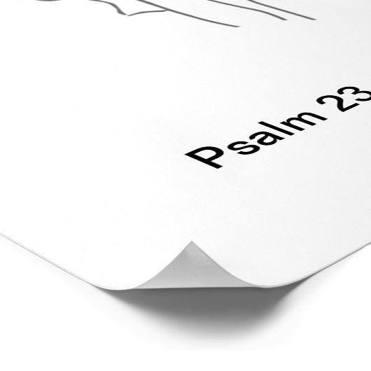 Der Herr ist mein Hirte, die 23. Psalm-Bibelschrif Poster (Ecke)