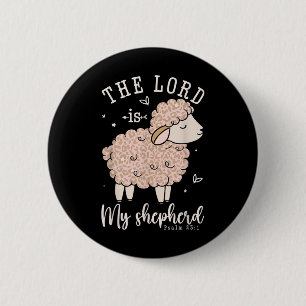 Der Herr ist mein Hirte Gebet Christlichen Schafs Button