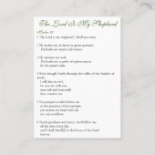 Der Herr ist mein Hirte - Gebetskarte Visitenkarte (Rückseite)