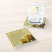 Der Herr ist mein Hirte Glasuntersetzer (Schrägansicht)