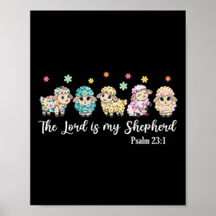Der Herr ist mein Hirte Herrengebet Christliches E Poster