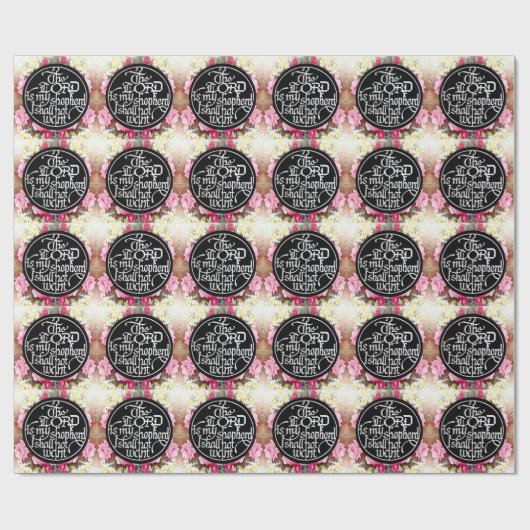 Der Herr ist mein Hirte, ich werde nicht gewollt Geschenkpapier (Flach)