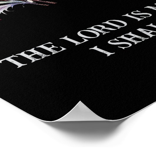 Der Herr ist mein Hirte; ich werde nicht gewollt Poster (Ecke)