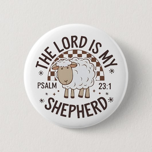 Der Herr ist mein Hirte Jesus Erntedankfest Button (Vorderseite)