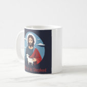 Der Herr ist mein Hirte Jesus Illustration Kaffeetasse (Vorderseite Links)
