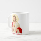 Der Herr ist mein Hirte Jesus Illustriert Kaffeetasse (Vorderseite Links)