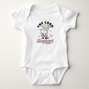 Der Herr ist mein Hirte Lamm Niedlicher Glaube Baby Strampler