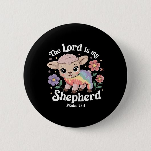 Der Herr ist mein Hirte Ostern Christliche Glauben Button (Vorderseite)
