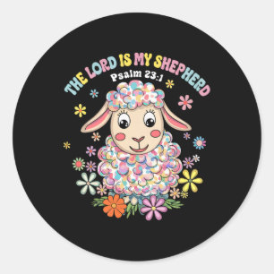 Der Herr ist mein Hirte Ostern Christlicher Glaube Runder Aufkleber