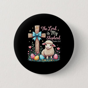 Der Herr ist mein Hirte Ostern Christliches Lamm O Button