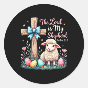Der Herr ist mein Hirte Ostern Christliches Lamm O Runder Aufkleber