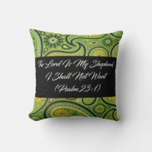 Der Herr ist mein Hirte Paisley Accent Pillow