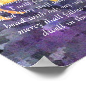 Der Herr ist mein Hirte Print Poster (Ecke)