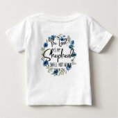 Der Herr ist mein Hirte| Psalm 23:1 Bibelverse Baby T-shirt (Rückseite)