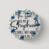 Der Herr ist mein Hirte | Psalm 23:1 Bibelverse Button (Vorderseite)